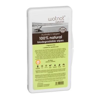 Wotnot 100% Natural Biodegradable Wipes x 20 Pack (Travel Hard Case)